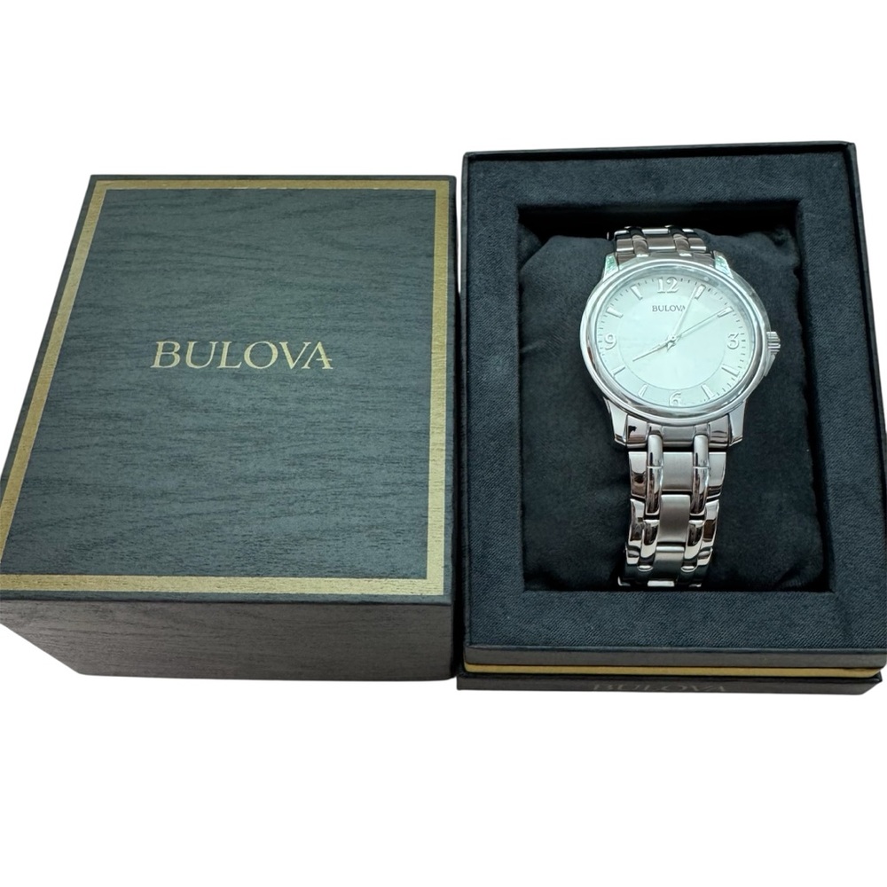 NEW Bulova 96A000 35mm Classic Silver Unisex Dress Watch w/ Box